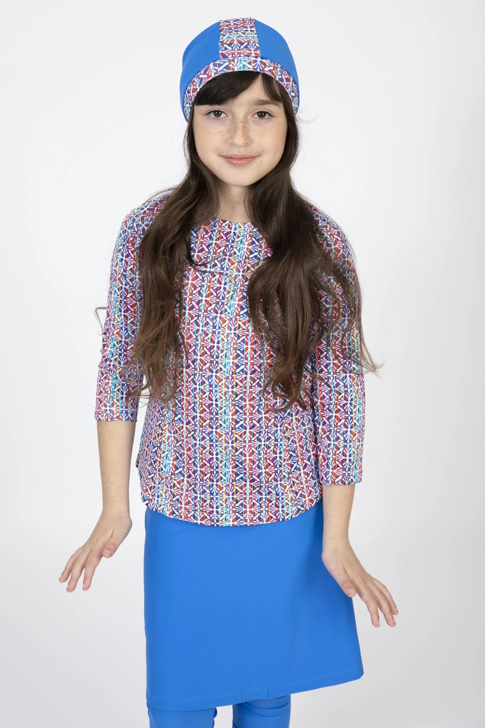 סט חולצה וחצאית לילדות ויטראז - Thumbnail 3