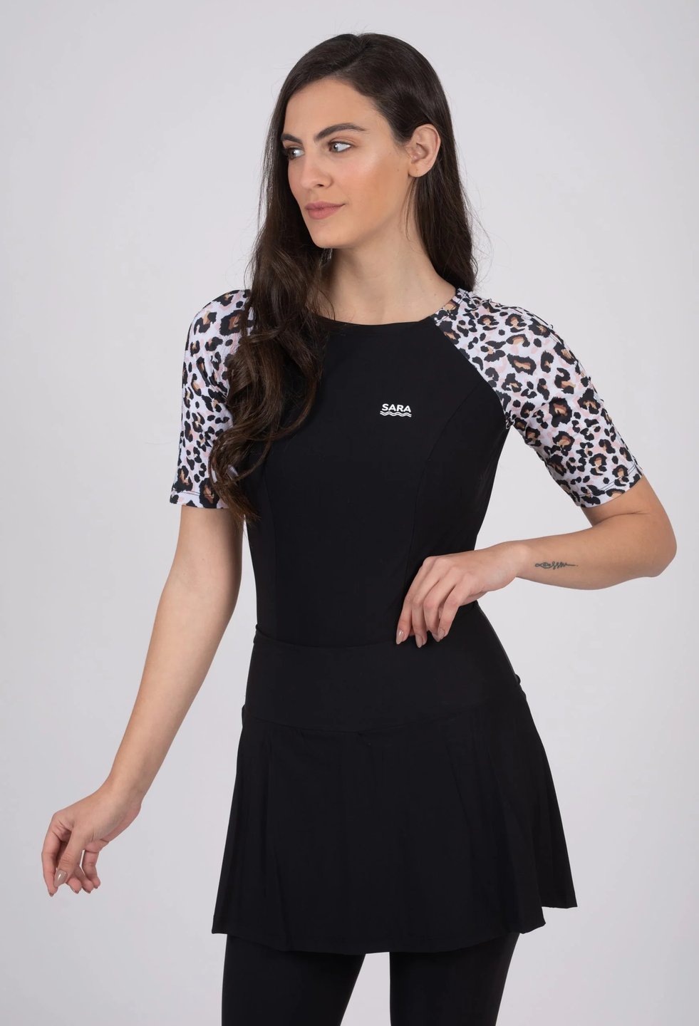 שיק צנוע קצר מנומר - Thumbnail 2