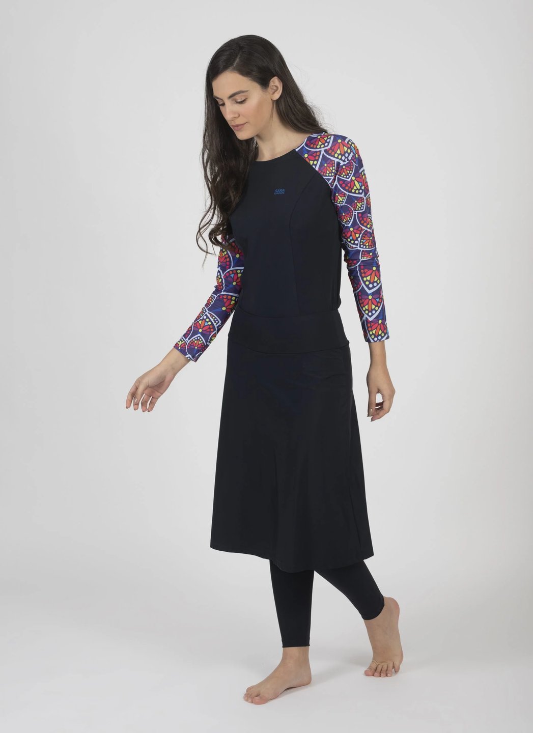 Long Chic Colorful Leaves Set - Thumbnail 3