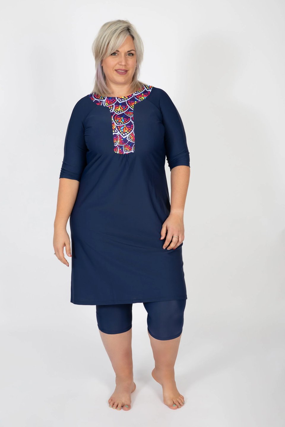 אתני כחול עם עלים צבעוניים - Thumbnail 6