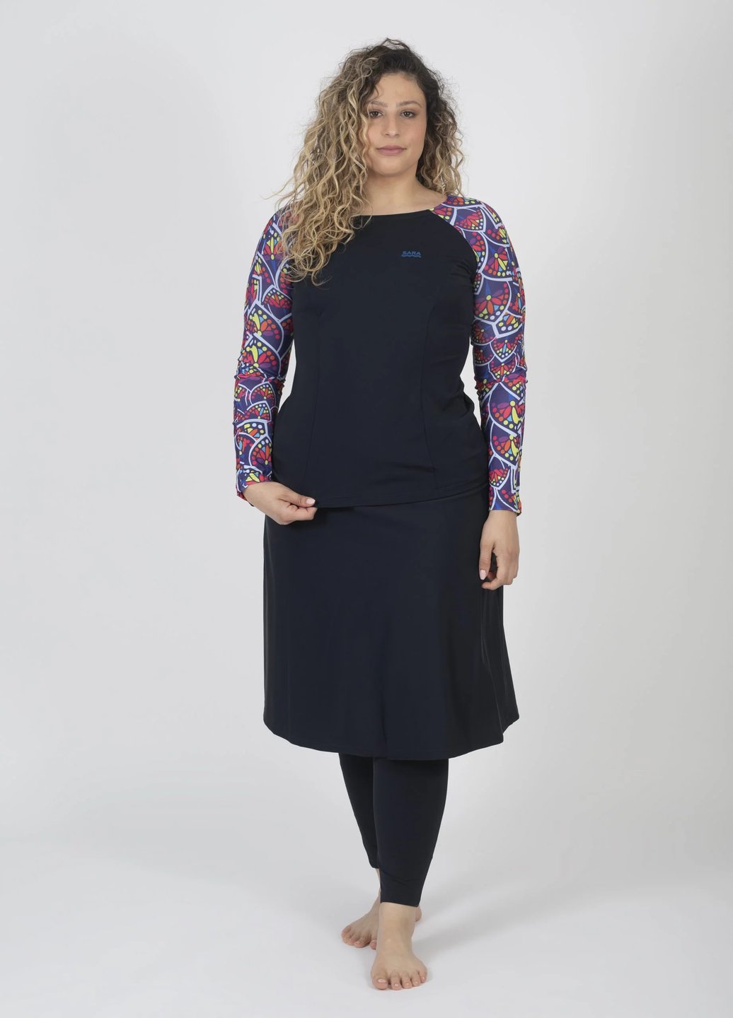 Long Chic Colorful Leaves Set - Thumbnail 4