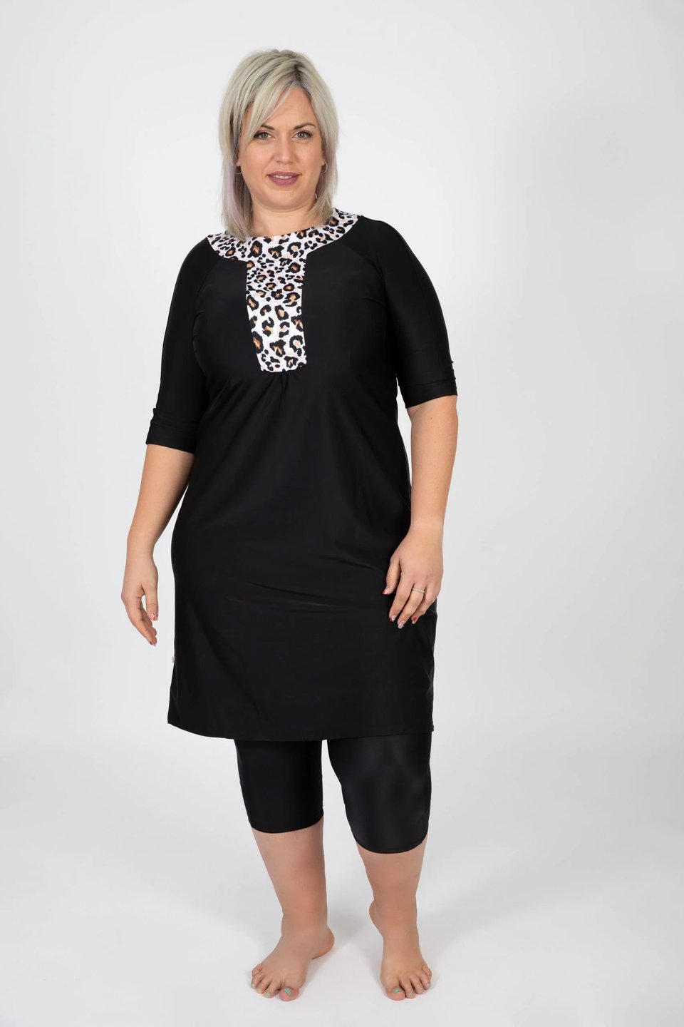 אתני שחור עם מנומר ורוד - Thumbnail 4