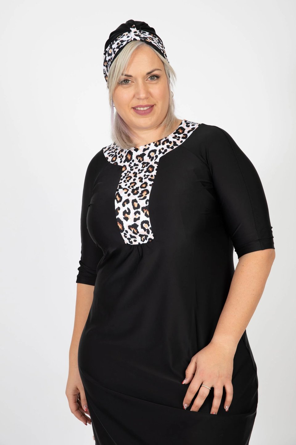 אתני שחור עם מנומר ורוד - Thumbnail 5