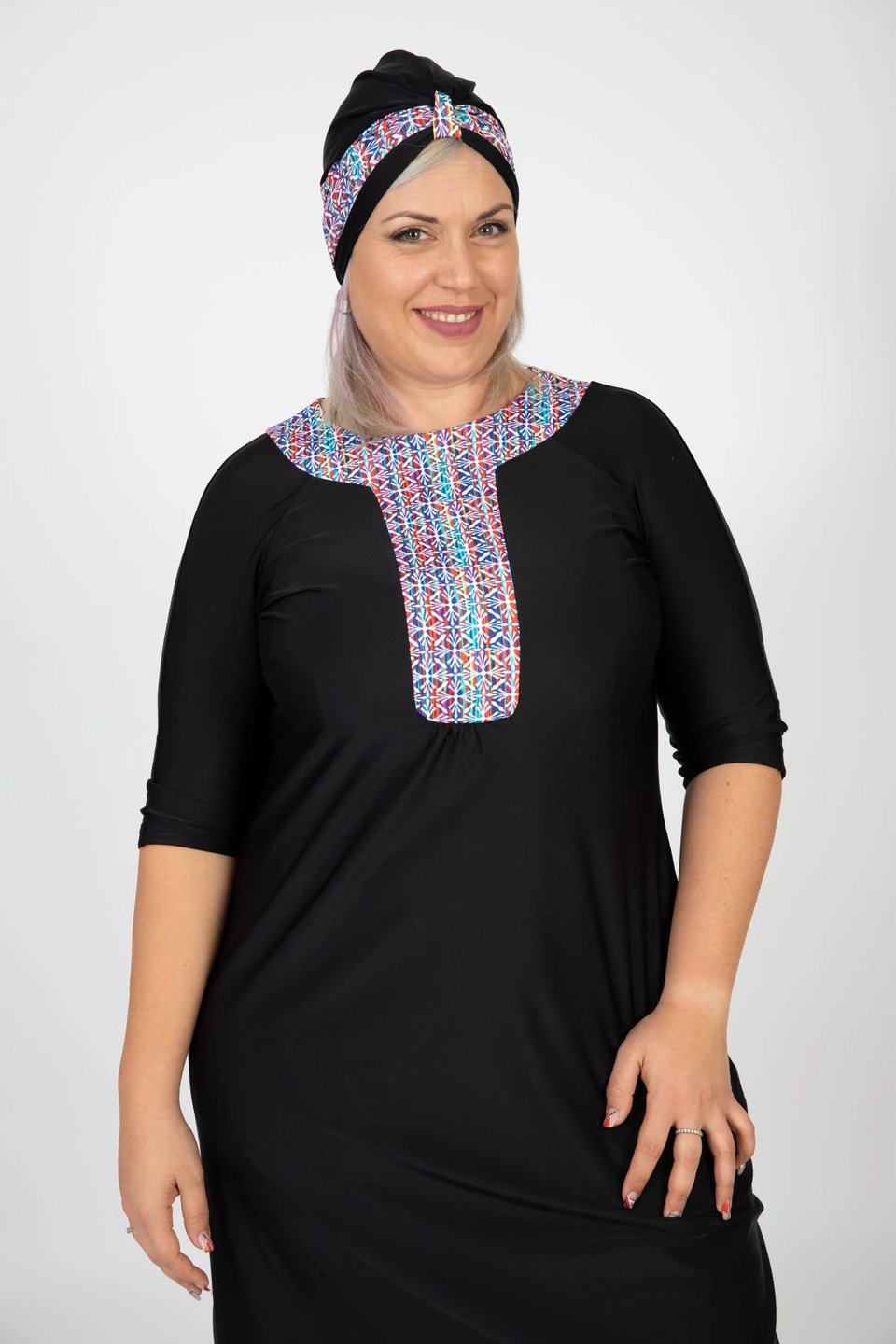 אתני שחור עם ויטראז צבעוני - Thumbnail 6