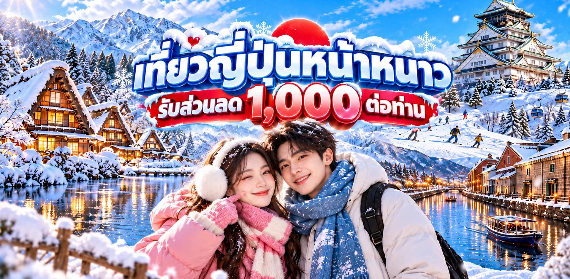 ญี่ปุ่นหน้าหนาว ลด 1,000 ต่อท่าน