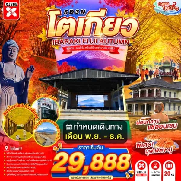 NT202607059-ทัวร์ญี่ปุ่น TOKYO IBARAKI FUJI AUTUMN  ซุปตาร์...แดงก็จึ้ง เหลืองก็ว้าว ฟูจิยาวไป ยาวไป!-custom