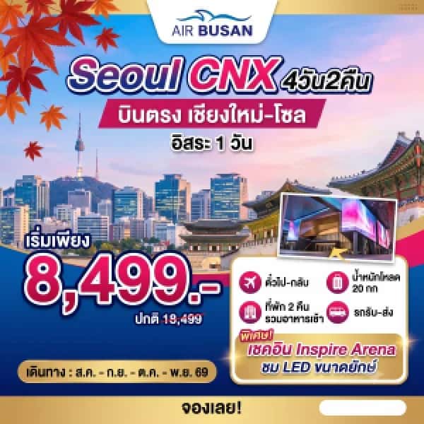 NT202607198-ทัวร์เกาหลี Seoul Plus CNX 4วัน 2คืน-custom