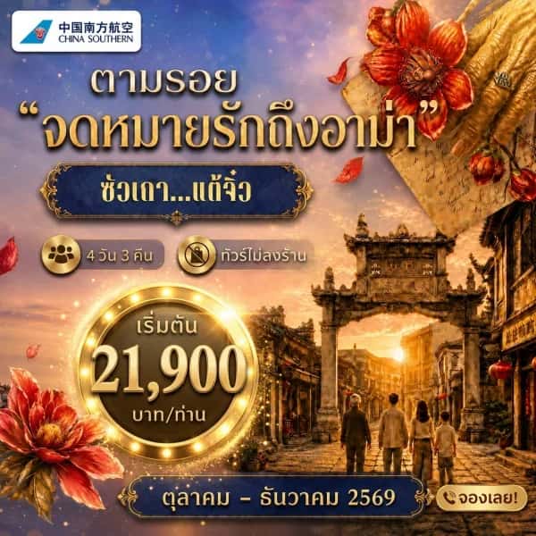 NT202609814-ทัวร์จีน ซัวเถา แต้จิ๋ว  เกาะหม่าสือ เมืองโบราณหลงหู  เมืองโบราณแต้จิ๋ว 4 วัน 3 คืน-custom
