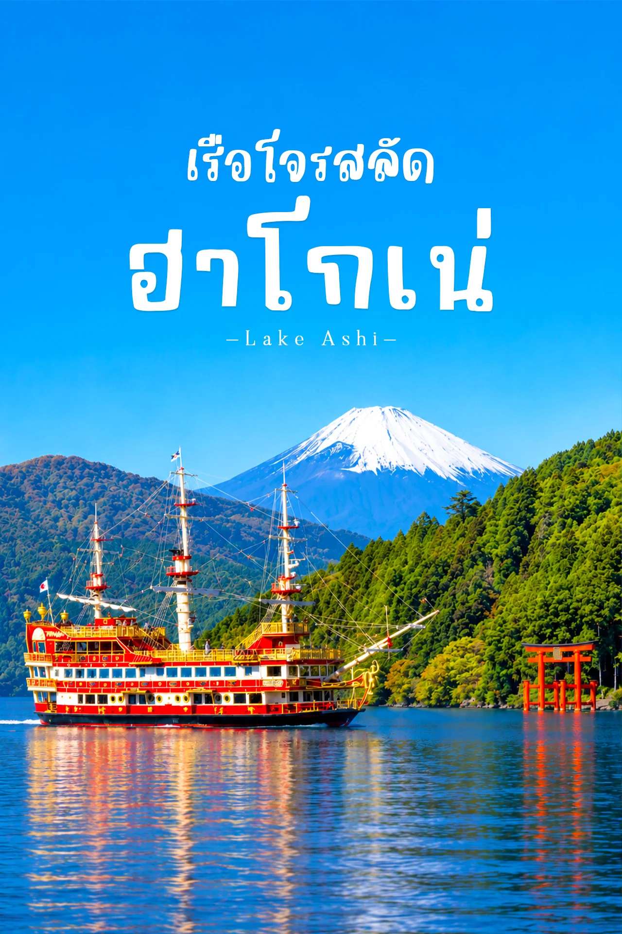 ล่องเรือฮาโกเน่ ชมวิวฟูจิกลางทะเลสาบอาชิ 🇯🇵🗻 | Hakone Japan