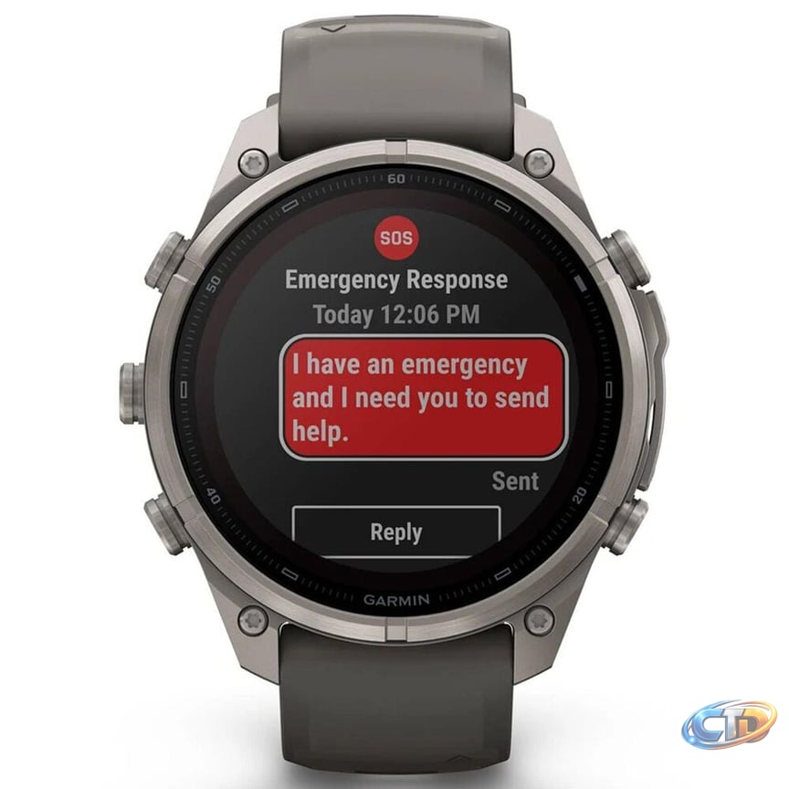Garmin fenix 9 Pro inReach Solar Smartwatch 47mm Titanium with Pebble Gray  and Silver Gray Silicone Band