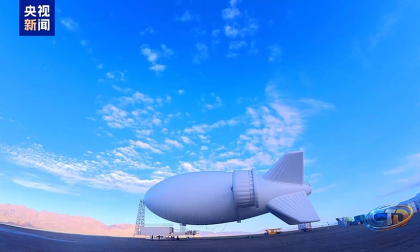 China airborne wind power with giant S4000 helium airship