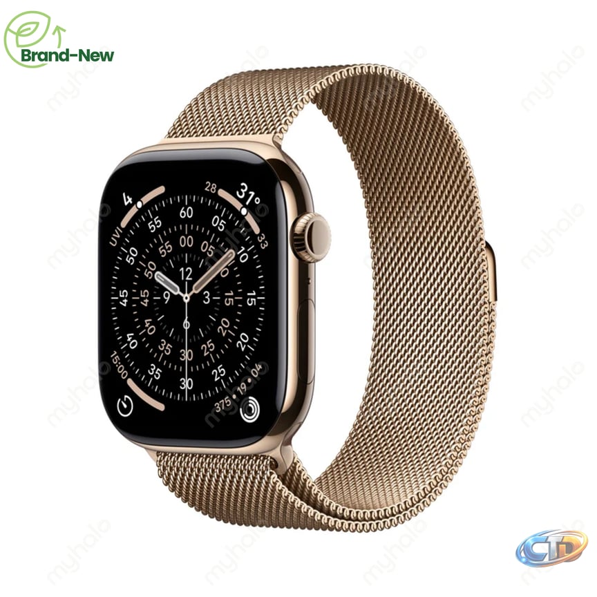 [BRAND NEW] APPLE WATCH SERIES 11 46MM GOLD TITANIUM GPS + CELLULAR (GOLD  MILANESE LOOP)