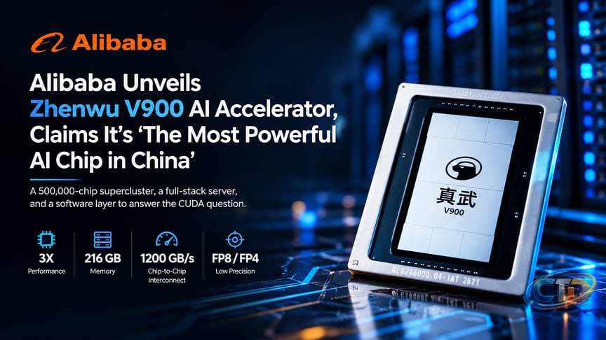 Alibaba Unveils Zhenwu V900 AI Accelerator, Claims It's 'The Most Powerful AI  Chip in China' | by Md Monsur ali | Sep, 2026 | Medium