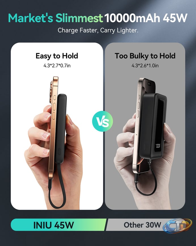 P41-E2 45W Fast Charging Compact Power Bank | Black Friday Deals
