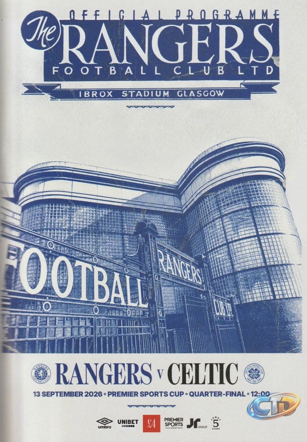 GPFOOTBALL ⚽️ on X: "Rangers v Celtic printed matchday programme now on  sale at https://t.co/94GHxuMlJo" / X