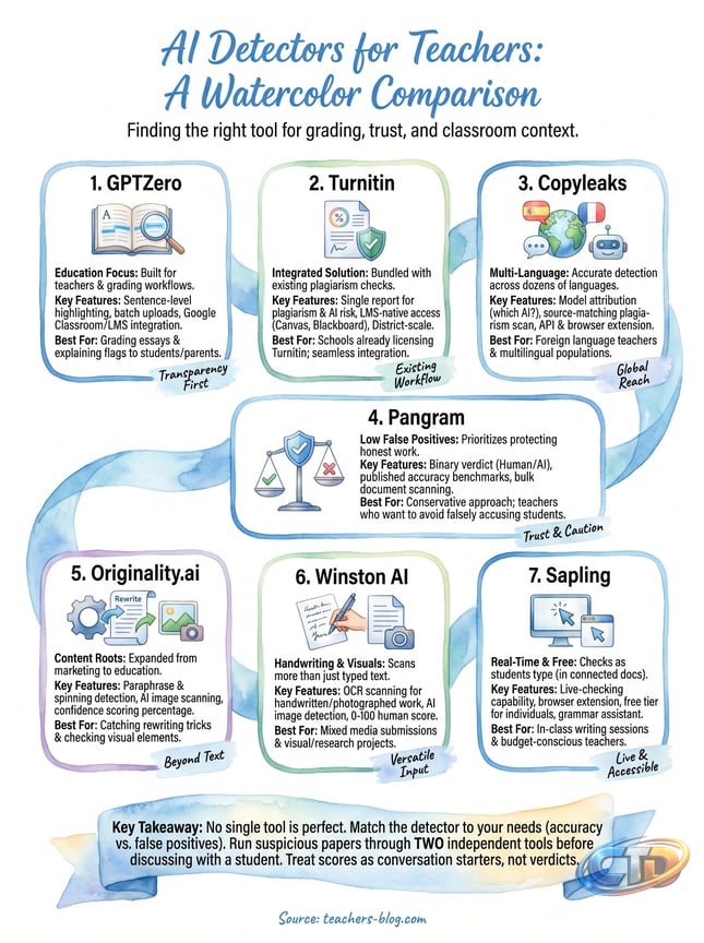 7 Best AI Detectors for Teachers Compared