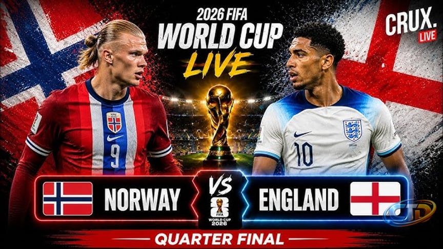 LIVE | Norway vs England | FIFA World Cup Quarter Final | NOR V ENG |  Haaland | Bellingham