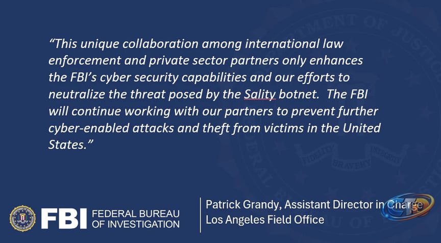 FBI Los Angeles on X: "A multinational operation to disrupt the botnet and  malware known as Sality and take down its infrastructure was announced  today, involving actions in the United States, #Bulgaria, #