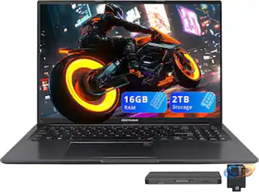 ASUS Vivobook 16" WUXGA Laptop,Intel i7 1355U,16GB RAM,512GB SSD+1TB Dock  Set,Backlit Keyboard,Fingerprint,Win 11 Black - Best Buy