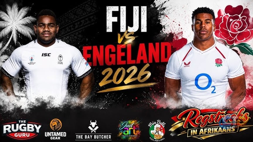 Fiji Rugby vs England 2026 Live Commentary In Afrikaans