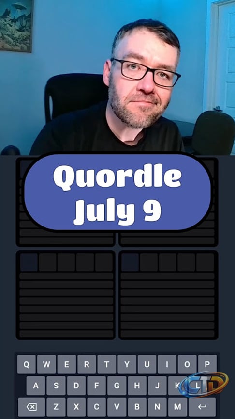 Quordle - July 09 #quordle #wordpuzzlegame #wordgames #dailygame