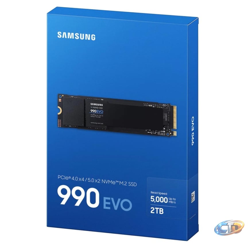 Samsung 990 EVO 2TB PCIe 4.0 NVMe M.2 SSD with V-NAND TLC Memory