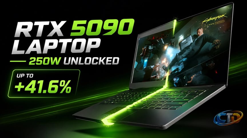 RTX 5090 laptop GPU hits 250W after shunt mod — and gains 41% in benchmarks