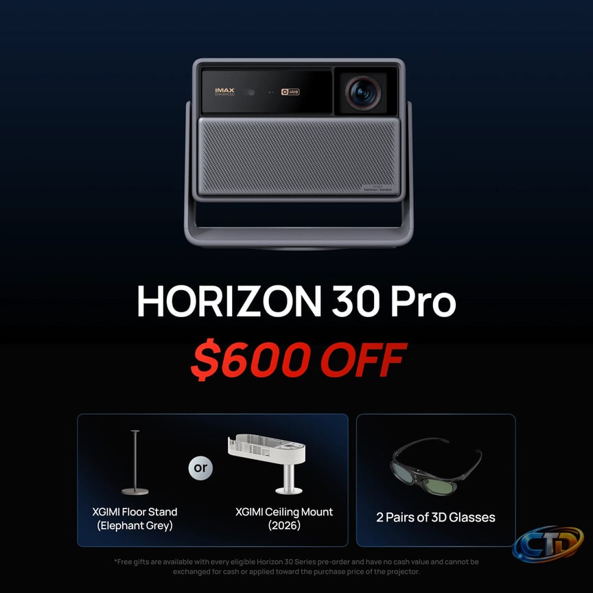 XGIMI HORIZON 30 Pro 4K Triple Laser Projector | 4800 ISO Lumens