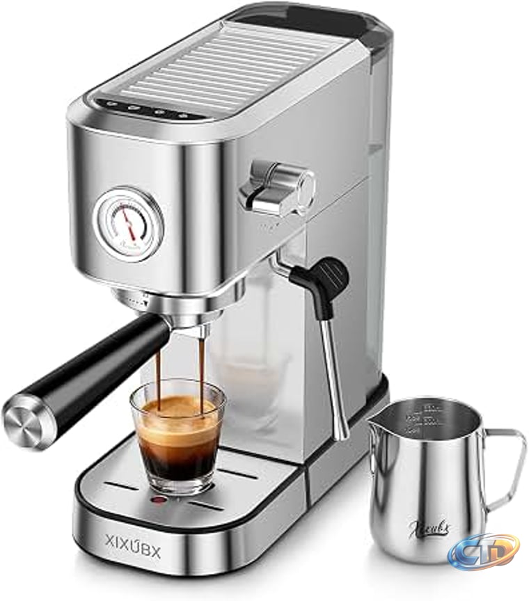Amazon.com: Chefman Coffee Maker Espresso Machine Combo, 8-in-1 Coffee  Station with Automatic Milk Frother for Lattes, Cappuccinos, Macchiatos,  20-Bar Pump, 12-Cup Carafe & 3L Water Tank - Black