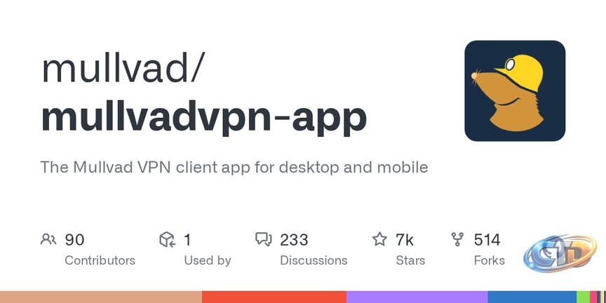 GitHub - mullvad/mullvadvpn-app: The Mullvad VPN client app for desktop and  mobile · GitHub
