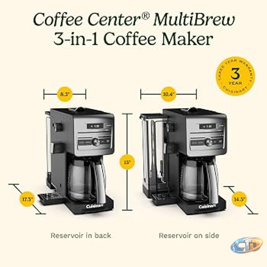 Cuisinart 3-in-1 Coffee Maker, 12 Cup Programmable, Hot & Iced, Stainless :  Amazon.ca: Home