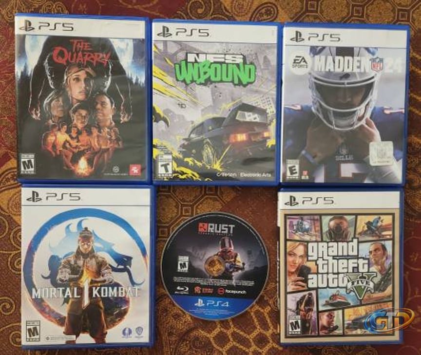 PS5 Disc Edition Playstation 5 w/ control, GTA V, Mortal Kombat, NFS