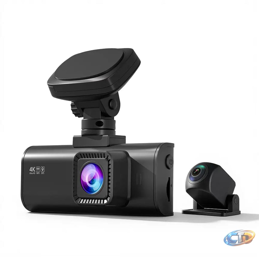 F7N 4K Dual Front and Rear Dash Cam with 64GB Card, F7N 128GB CPL Extended Pack