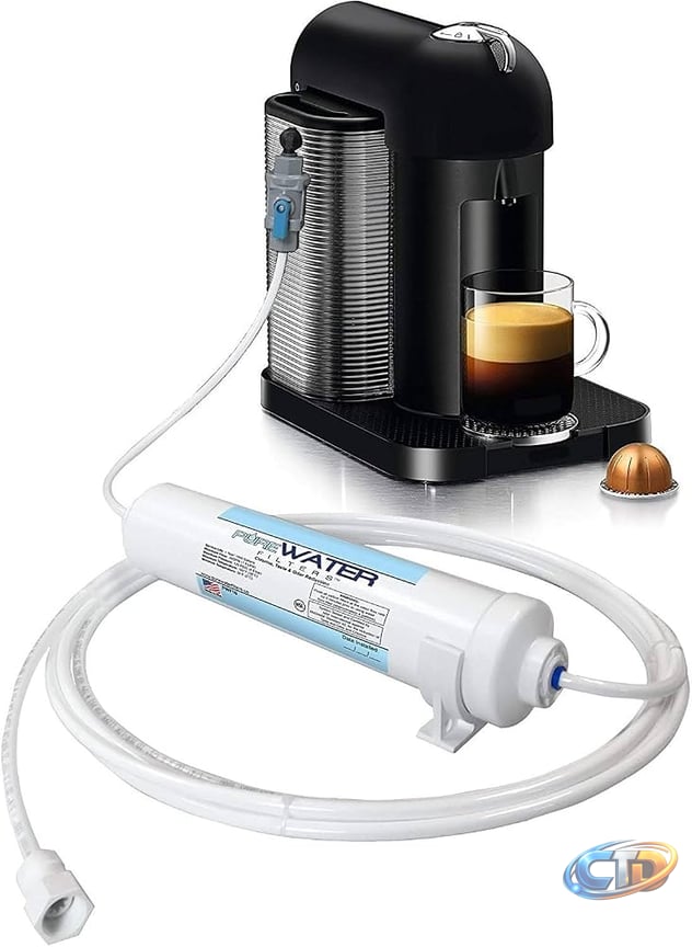 Amazon.com: PureWater Filters Inline Water Filter Kit for Tank Direct Water  Line Access - Do-It-Yourself Push To Connect Quick Fittings - Compatible  With Nespresso Coffee Brewers : Home & Kitchen
