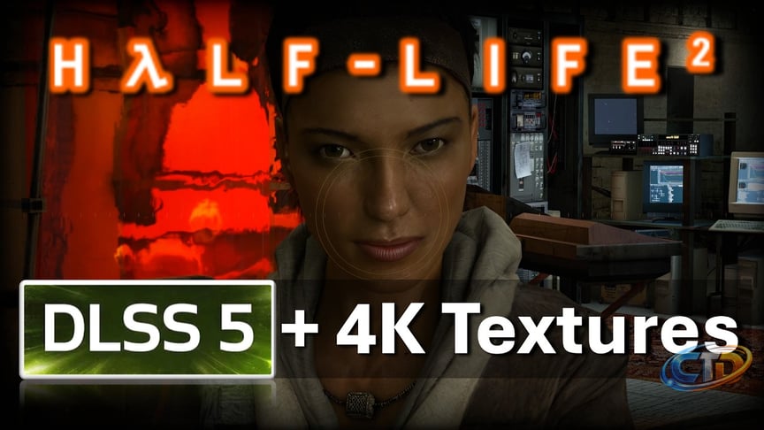 Half-Life 2 with DLSS 5 and 4k Textures Looks INSANE | RTX 5080, 9800X3D