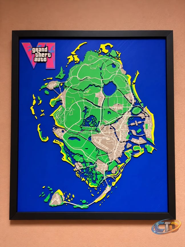 GTA 6 3D Map - Free 3D Print Model - MakerWorld