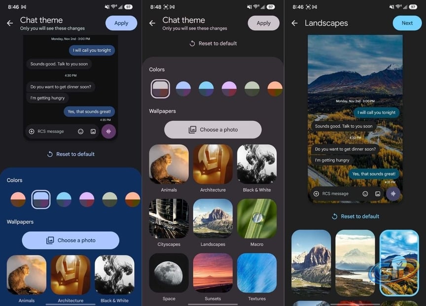 You can customize the look of your chats in Google Messages now. | The Verge