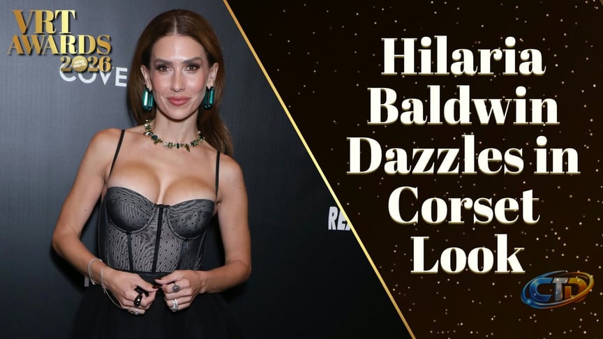 Hilaria Baldwin dazzles in corset look on VRT Awards 2026 red carpet