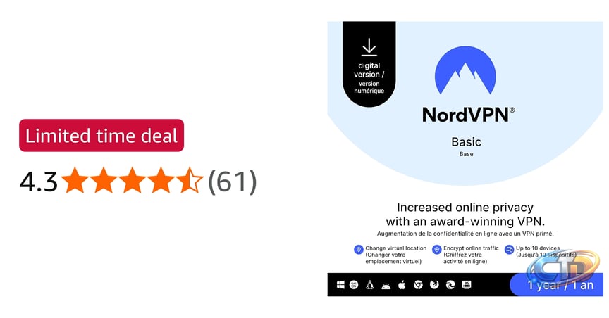 NordVPN Basic, 10 Devices, 1-Year, Premium VPN Software, Digital Code :  Amazon.ca: Software