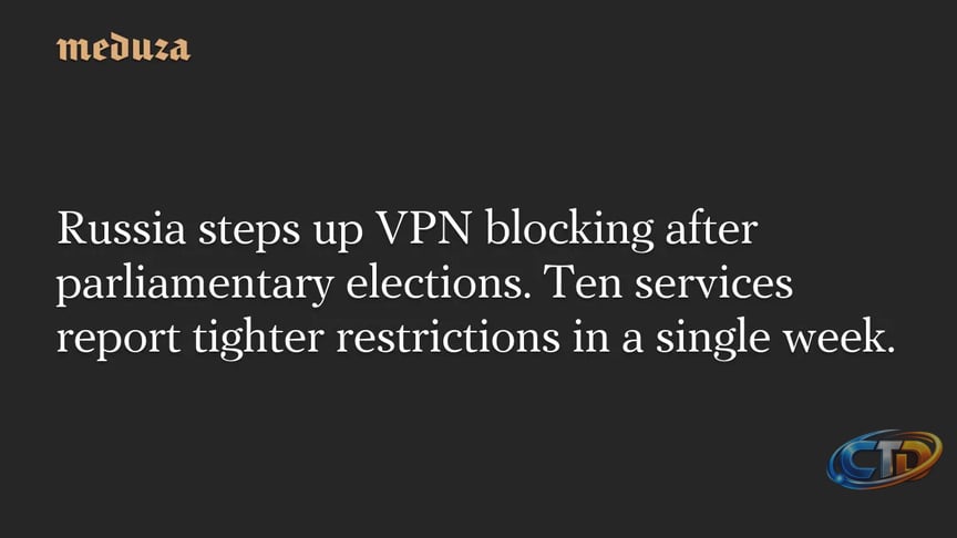 Meduza in English on X: "After Russia's State Duma election, 10 VPN  services reported a new surge in government blocking. One said disruptions  peaked Sept. 25, while two others said all of