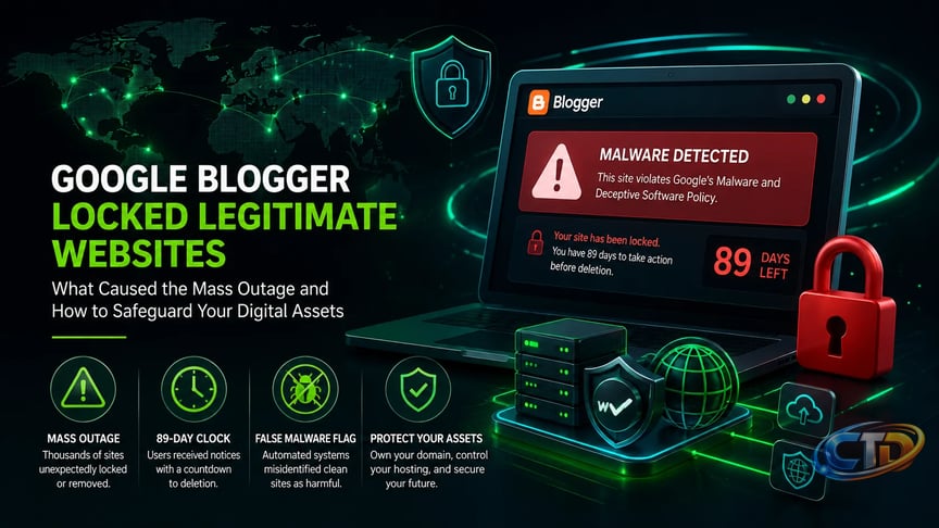 Google Blogger Malware Misfire Locks Thousands: What Happened & How to  Recover Your Site | TenG Spectrum Blog