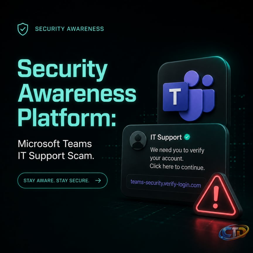 Security Awareness Platform: Microsoft Teams IT Support Scam | Cyberfrog