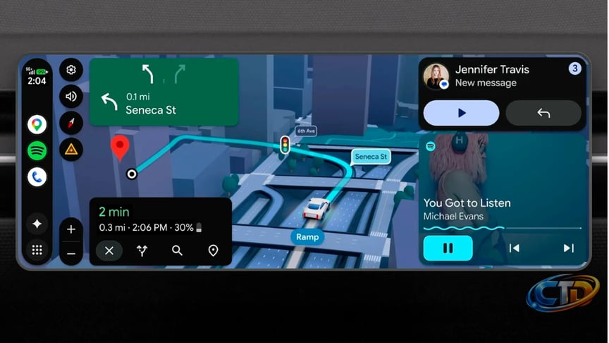 Updated Android Auto Arrives With Parked Video