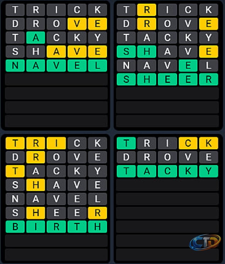 Quordle Hints and Answers for October 1, 2026