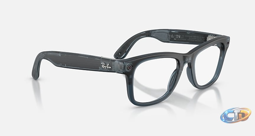 RAY-BAN META (GEN 3) WAYFARER OPTICS AI Glasses in Trasparent Ocean Blue  and Demo Lens (53-22) - RW4011V | Ray-Ban® US