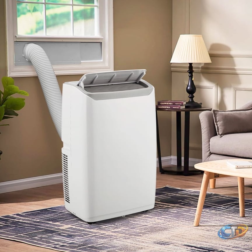 Portable Air Conditioner 12000 BTU - Cools up to 550 Sq. Ft - 3-in-1 Quiet  AC (Cool/Dry/Fan) with Remote, LED Touch Control & 24H Timer for Large ...
