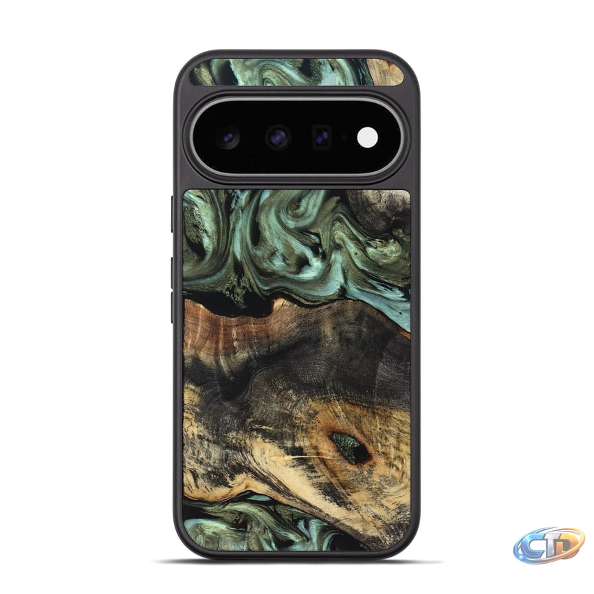 Pixel 11 Wood Phone Case - Solana (Green, 829691) - Carved