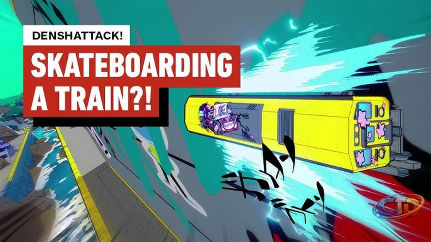 Skateboarding A Train Through Japan? | Denshattack! First Minutes of  Gameplay