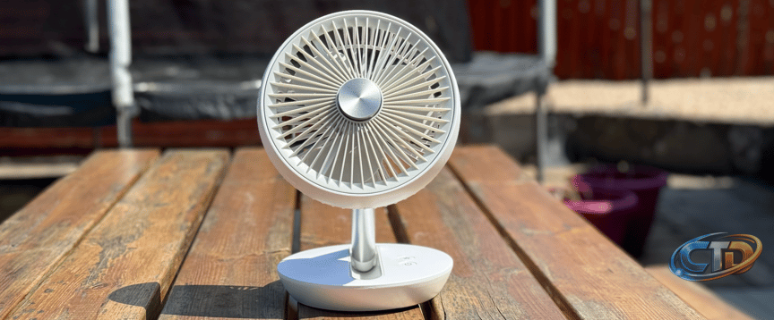 The Dimplex Rechargeable Cordless Desk Fan is a good go-anywhere fan, but  you might want to play some music to drown out its drone | TechRadar