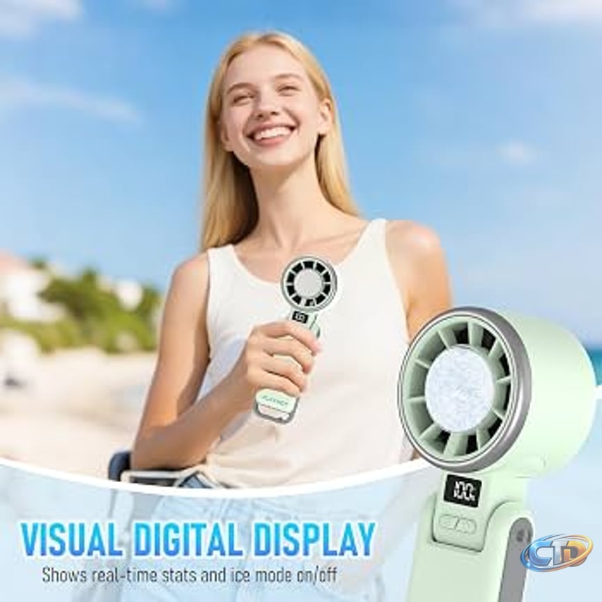 Amazon.com: PlayHot Portable Handheld Cooling Fan, Travel Essentials, Gifts  for Women | Instant Cooling, 10m/s Airflow, 5-Speed, 10H Max, USB-C  Rechargeable, LED Display, 3-in-1 Foldable for Cruise, Beach Vacation :  Home &